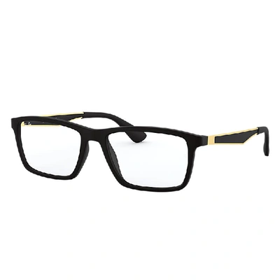Ray Ban Rb7056 Eyeglasses Gold Frame Clear Lenses Polarized 55-17 In Gold