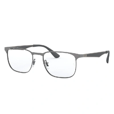 Ray Ban Rb6363 Eyeglasses Gunmetal Frame Clear Lenses 54-18 In Gunmetal
