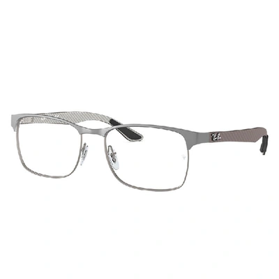 Ray Ban Rb8416 Eyeglasses Grey Frame Clear Lenses Polarized 55-17 In Gunmetal