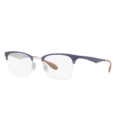 Shop Ray Ban Rb6360 Eyeglasses Violet Frame Multicolor Lenses Polarized 51-20