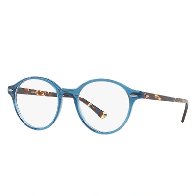 Shop Ray Ban Dean Optics Eyeglasses Blue Frame Clear Lenses Polarized 48-19