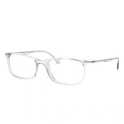 Ray Ban Rb7031 Eyeglasses Transparent Frame Clear Lenses Polarized 53-17 In Transparent