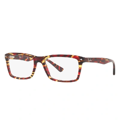 Shop Ray Ban Rb5287 Optics Eyeglasses Tortoise Frame Clear Lenses Polarized 54-18