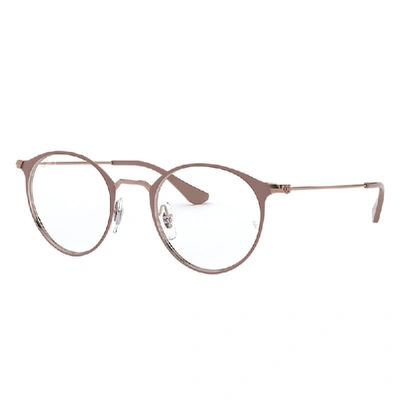 Ray Ban Rb6378 Eyeglasses Bronze-copper Frame Clear Lenses Polarized 49-21 In Bronze-copper