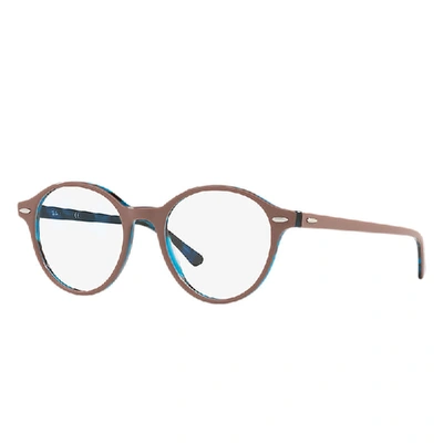 Ray Ban Dean Eyeglasses Light Brown Frame Clear Lenses Polarized 50-19 In Light Brown