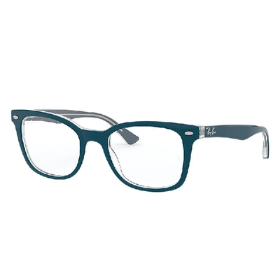 Ray Ban Rb5285 Eyeglasses Blue Frame Clear Lenses Polarized 53-19 In Blue