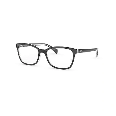 Ray Ban Rb5362 Optics Eyeglasses Black Frame Clear Lenses Polarized 52-17 In Black