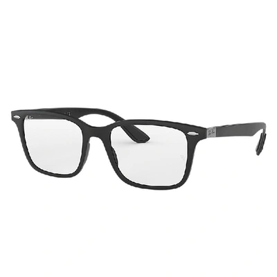 Ray Ban Rb7144 Eyeglasses Black Frame Clear Lenses Polarized 53-18 In Black