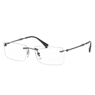 Ray Ban Rb8755 Eyeglasses Gunmetal Frame Clear Lenses Polarized 56-17 In Gunmetal