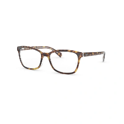 Ray Ban Rb5362 Optics Eyeglasses Tortoise Frame Clear Lenses 52-17 In Tortoise