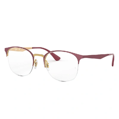 Shop Ray Ban Rb6422 Optics Eyeglasses Bordeaux Frame Clear Lenses Polarized 49-19
