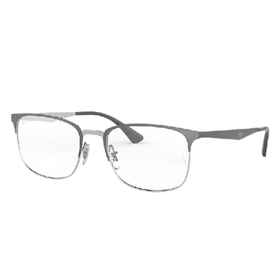 Ray Ban Rb6421 Eyeglasses Grey Frame Clear Lenses Polarized 52-18 In Grey On Silver