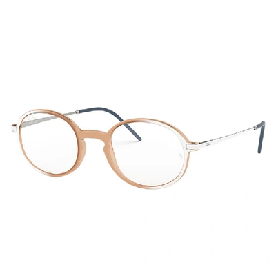 Shop Ray Ban Rb7153 Optics Eyeglasses White Frame Clear Lenses Polarized 50-21