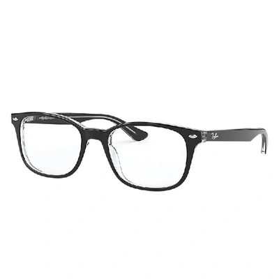 Shop Ray Ban Rb5375 Optics Eyeglasses Black Frame Clear Lenses Polarized 53-18