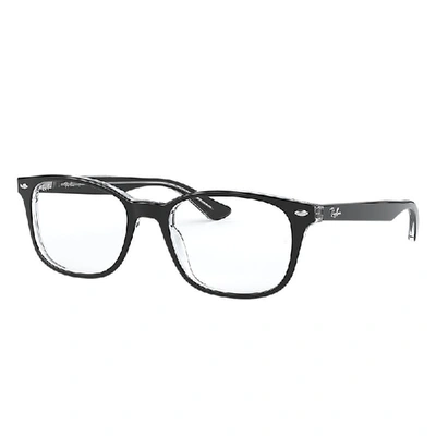 Ray Ban Rb5375 Eyeglasses Black Frame Clear Lenses Polarized 53-18 In Black