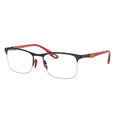 Ray Ban Rb8416m Scuderia Ferrari Collection Eyeglasses Rubber Red Frame Clear Lenses 54-18 In Red