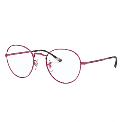 Shop Ray Ban Round Metal Optics Ii Eyeglasses Red Frame Clear Lenses Polarized 49-20