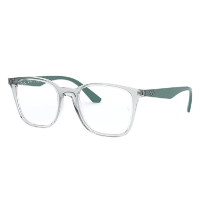 Ray Ban Rb7177 Eyeglasses Green Frame Clear Lenses Polarized 51-18 In Green
