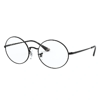 Ray Ban Rb1970v Oval Eyeglasses Black Frame Clear Lenses 51-19 In Black