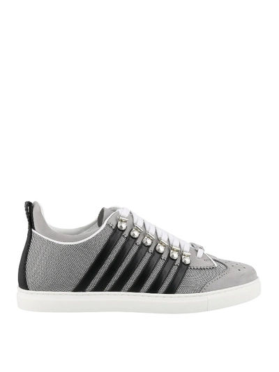 Shop Dsquared2 251 Box Sole Low Top Sneakers In Grey