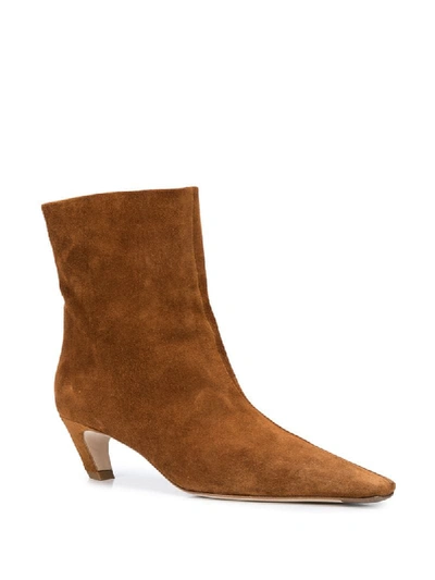 Shop Khaite Pointed Ankle Length Boots In Brown