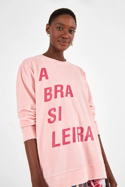 Shop Farm Rio A Brasileira Sweatshirt In Pink