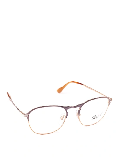 Shop Persol 649 Series Grey Metal Eyeglasses