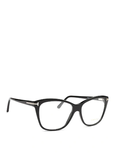 Shop Tom Ford Black Acetate Eyeglasses