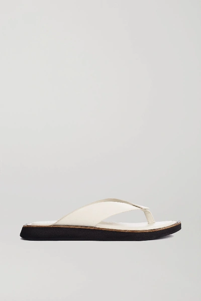 Shop Rag & Bone Parker Leather Platform Flip Flops In White