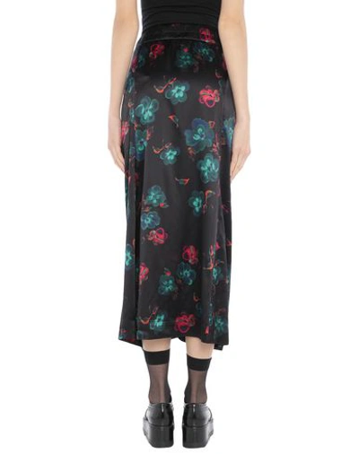 Shop Ganni Woman Long Skirt Black Size 4 Silk, Elastane
