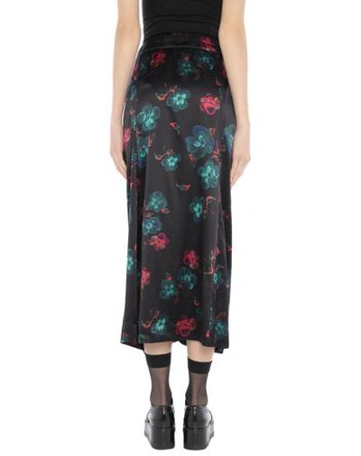 Shop Ganni Woman Long Skirt Black Size 4 Silk, Elastane
