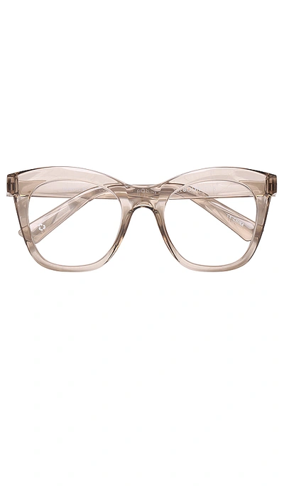 The Book Club Fan Of Seen Labels 47mm Blue Light Blocking Reading Glasses In Tea