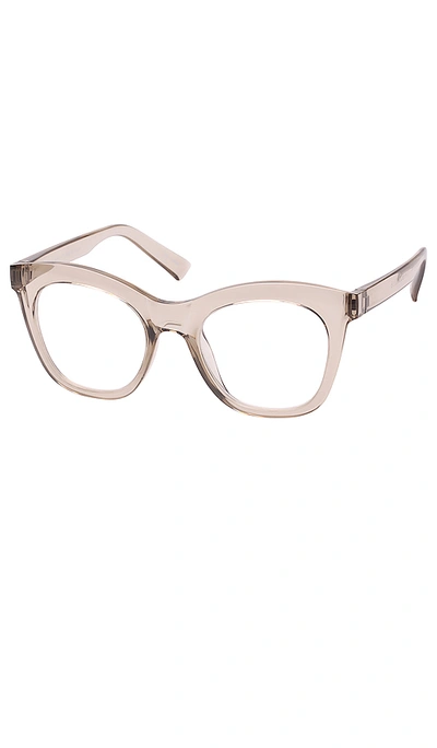 The Book Club Fan Of Seen Labels 47mm Blue Light Blocking Reading Glasses In Tea