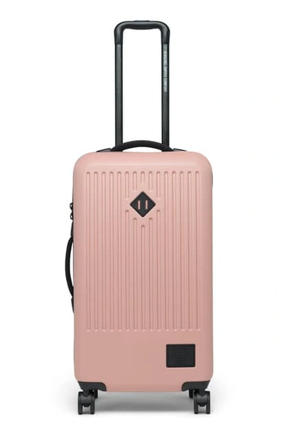 Shop Herschel Supply Co Medium Trade 29-inch Rolling Suitcase In Ash Rose