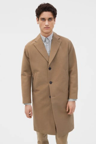 Shop Filippa K Luke Cotton Coat In Tobacco