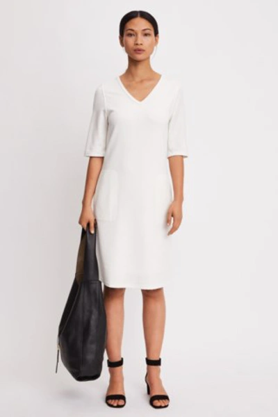 Shop Filippa K Double Face T-shirt Dress In Off White