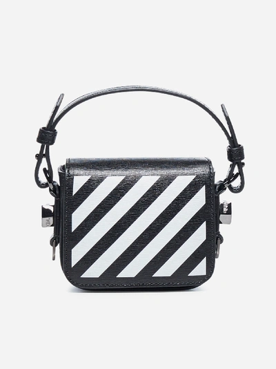 Shop Off-white Diag Baby Leather Bag