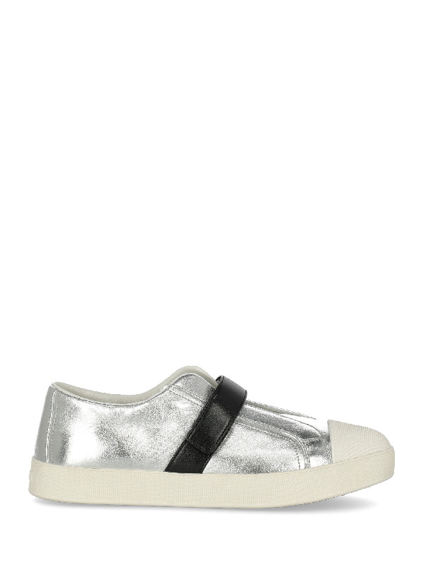 silver prada sneakers