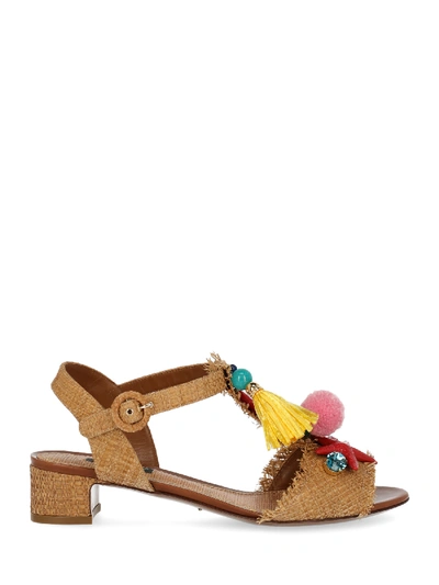 Shop Dolce & Gabbana Shoe In Beige, Multicolor