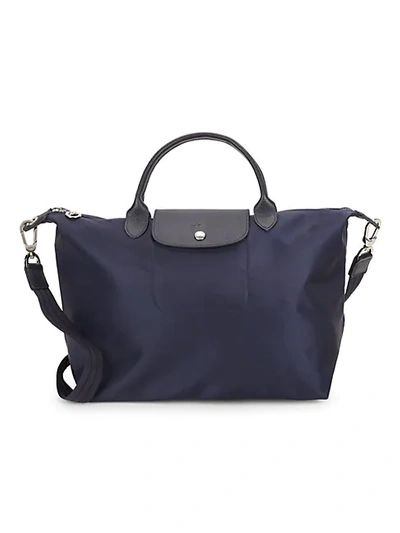 Shop Longchamp Le Pliage Tote Shoulder Bag In Navy