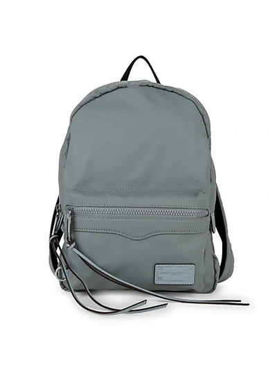 Shop Rebecca Minkoff Medium Double Zip Backpack In Pearl Grey