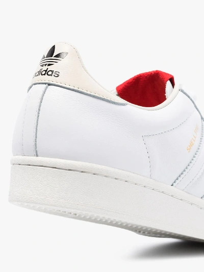 Shop Adidas Originals White Superstar Leather Sneakers
