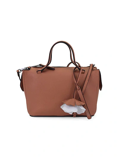 Shop T Tahari Small Kyla Leather Satchel Bag In Slate