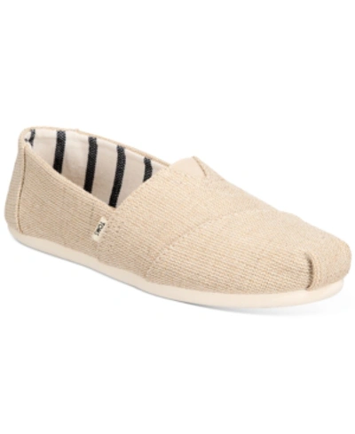 Shop Toms Women's Printed Alpargata Flats Women's Shoes In Natural Canvas