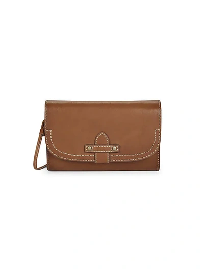 Shop Frye Women's Olivia Leather Wallet Crossbody Bag In Brown