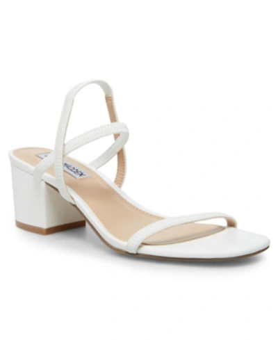 Shop Steve Madden Women's Inessa Block-heel Dress Sandals In White