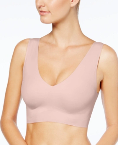 Shop Calvin Klein Invisibles Comfort V-neck Comfort Bralette Qf4708 In Alluring Blush