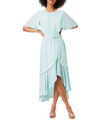 Shop French Connection Emina Draped Belted Maxi Dress In Glass Mint