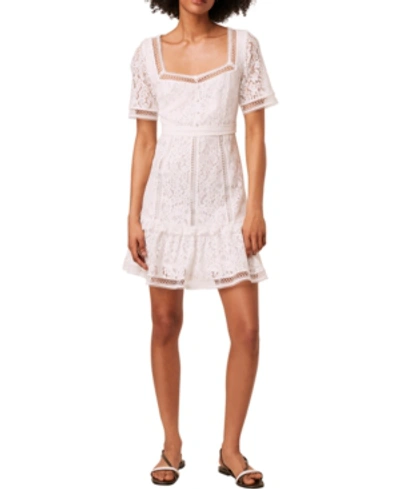 Shop French Connection Amisha Mixed Lace Dress In Summer White