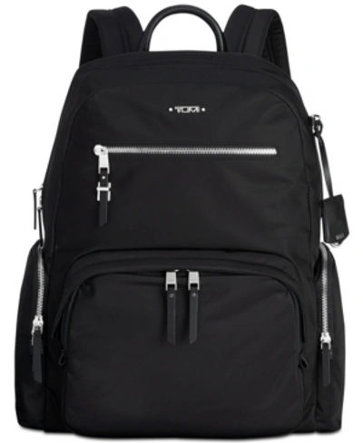 Shop Tumi Voyageur Carson Backpack In Black W/ Silver Hardware